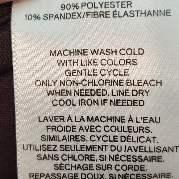 NWT Express Chocolate Brown High Rise Stretch Skinny Dress Slacks Women's 18 T - Picture 4 of 13